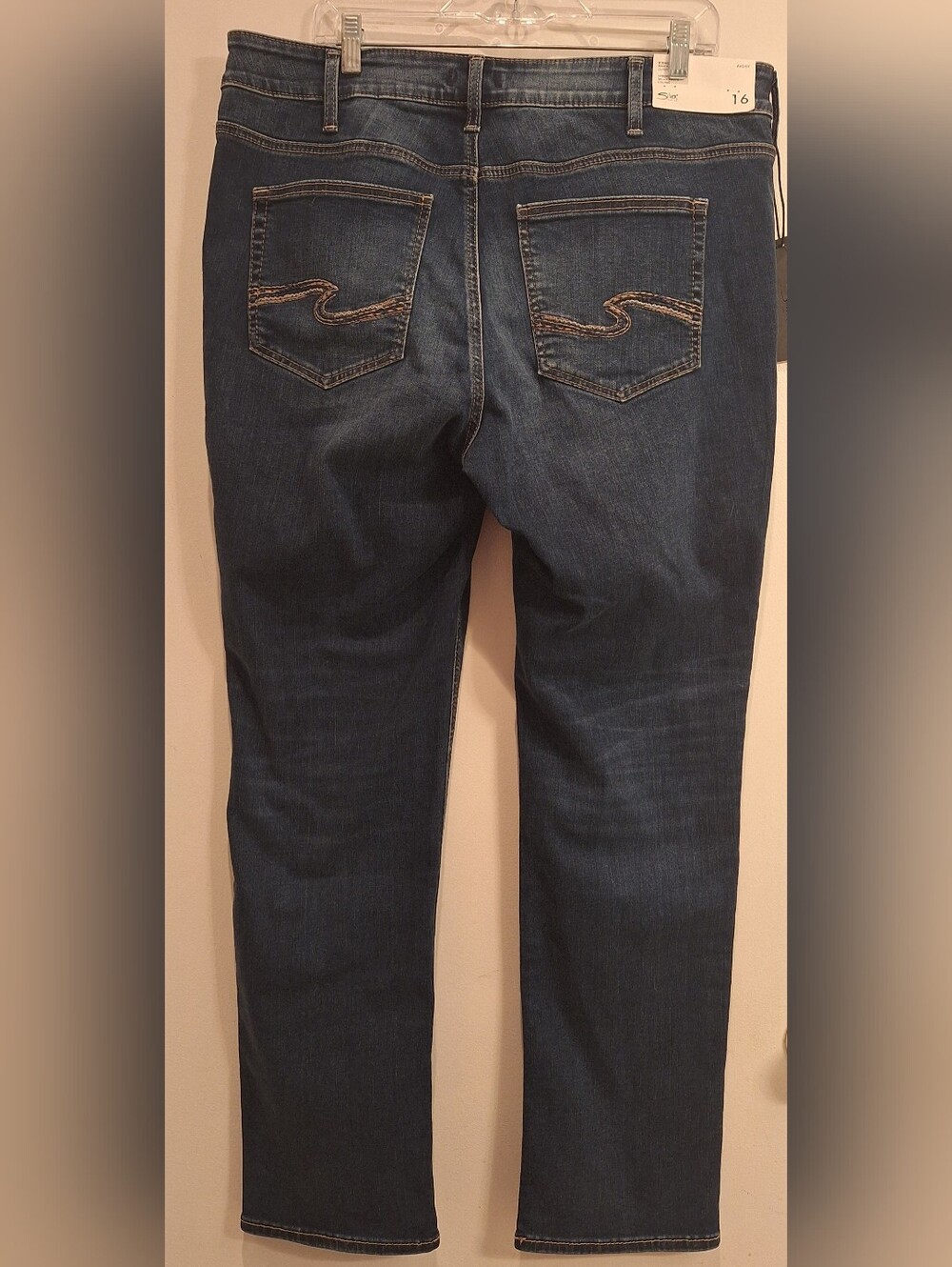 Silver Jeans Avery Curvy Fit High Rise Straight Leg Denim 16W NWT Indigo